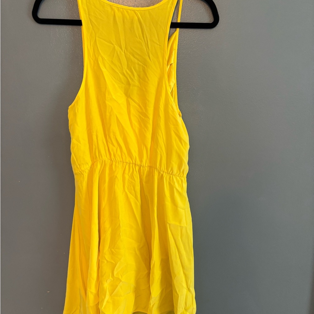 Amanda Uprichard Yellow Silk Mini Dress - Picture 3 of 8